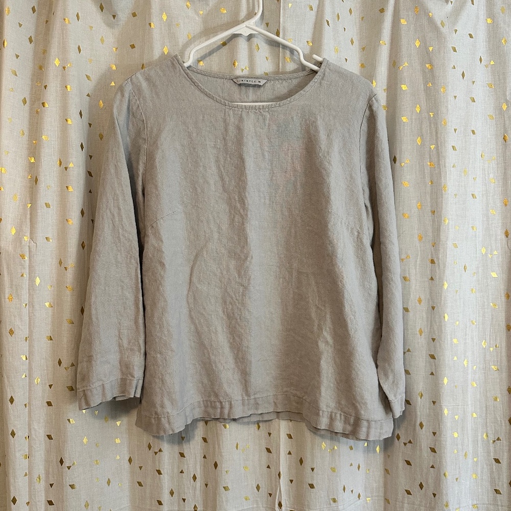 Linenfox Women's Top in Light Beige